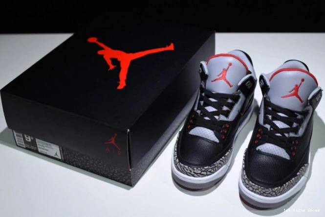 1st Kicks Cement 3 Air 854262-001 Black Jordan 0701